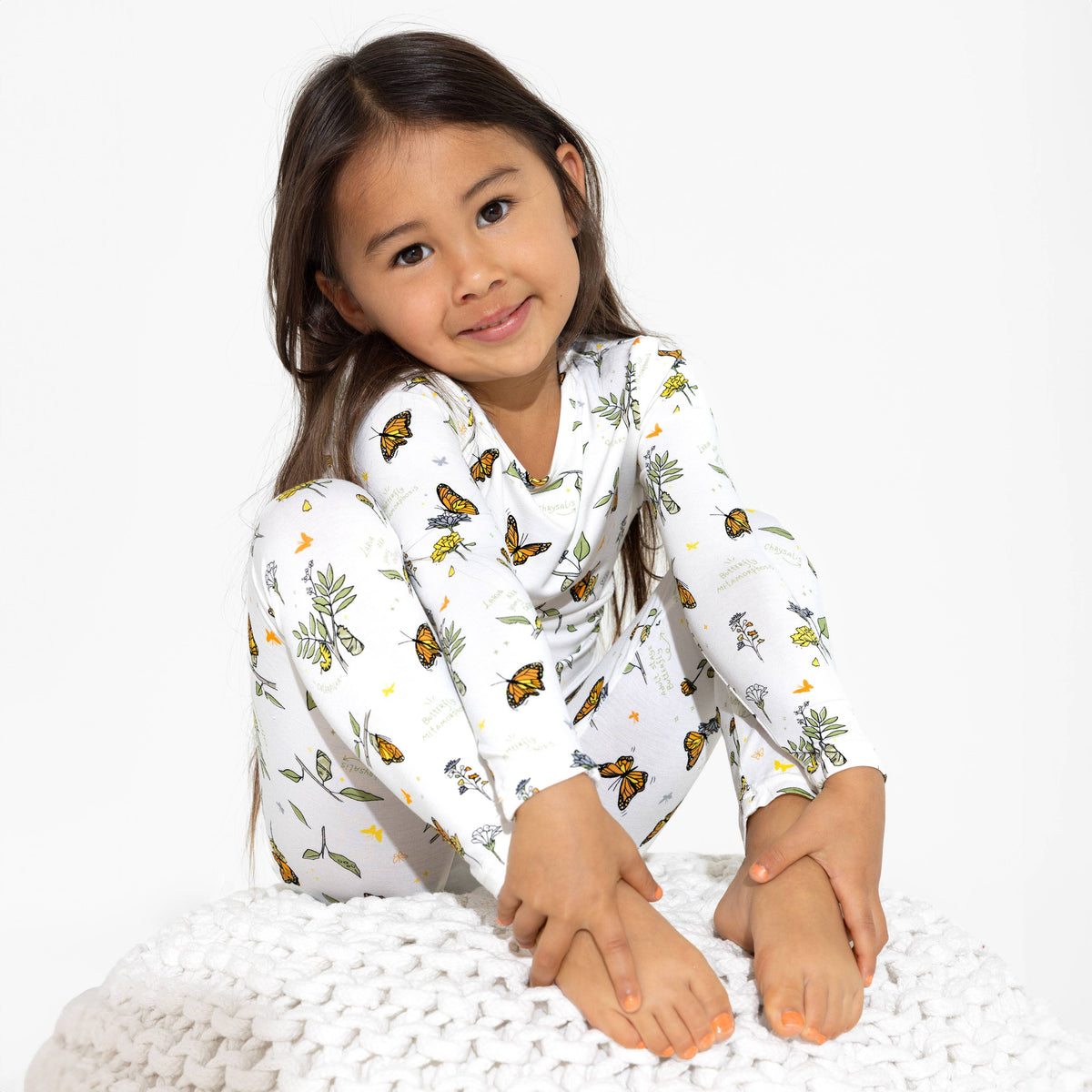 Bellabu Bear - Monarch Butterfly Bamboo Kids Pajamas: 3T