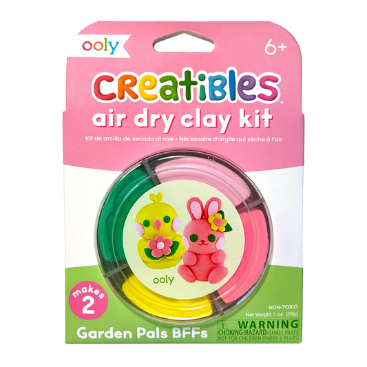 OOLY - Creatibles: Air Dry Clay BFFs Kit - Garden Pals (Set of 4 Co
