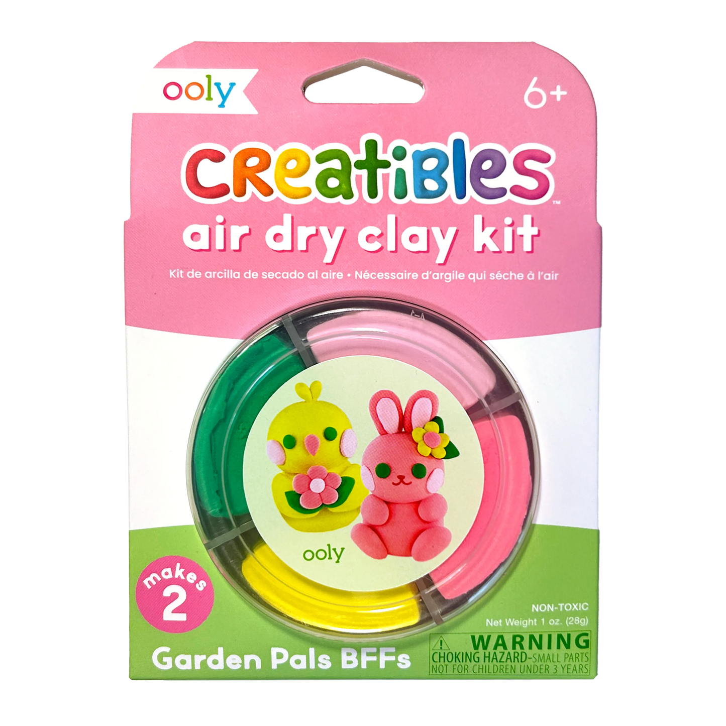 OOLY - Creatibles: Air Dry Clay BFFs Kit - Garden Pals (Set of 4 Co