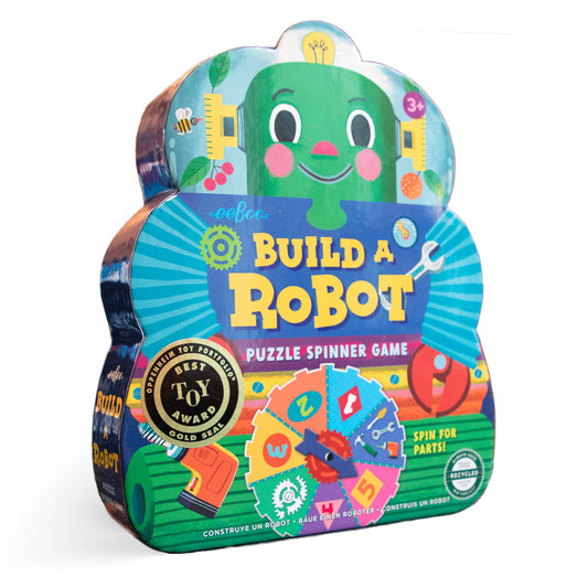 eeBoo - Build A Robot Shaped Box Spinner Game