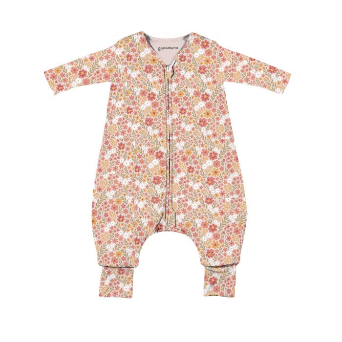 gunamuna - SS26 LONG SLEEVE FOOTIE SLEEP BAG : Ocean / 18-36M / 1.0