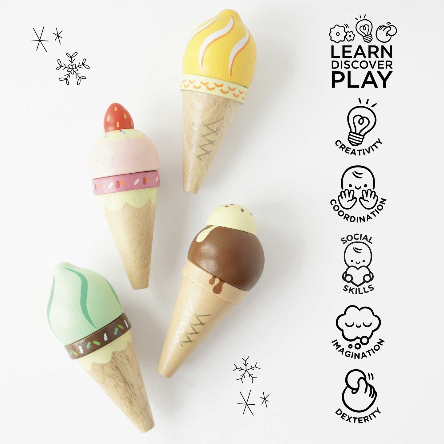 Le Toy Van, Inc. - Wooden Ice Cream Cones Set