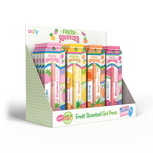 OOLY - Fresh Squeezed Black Ink Scented Gel Pens - Display of 24