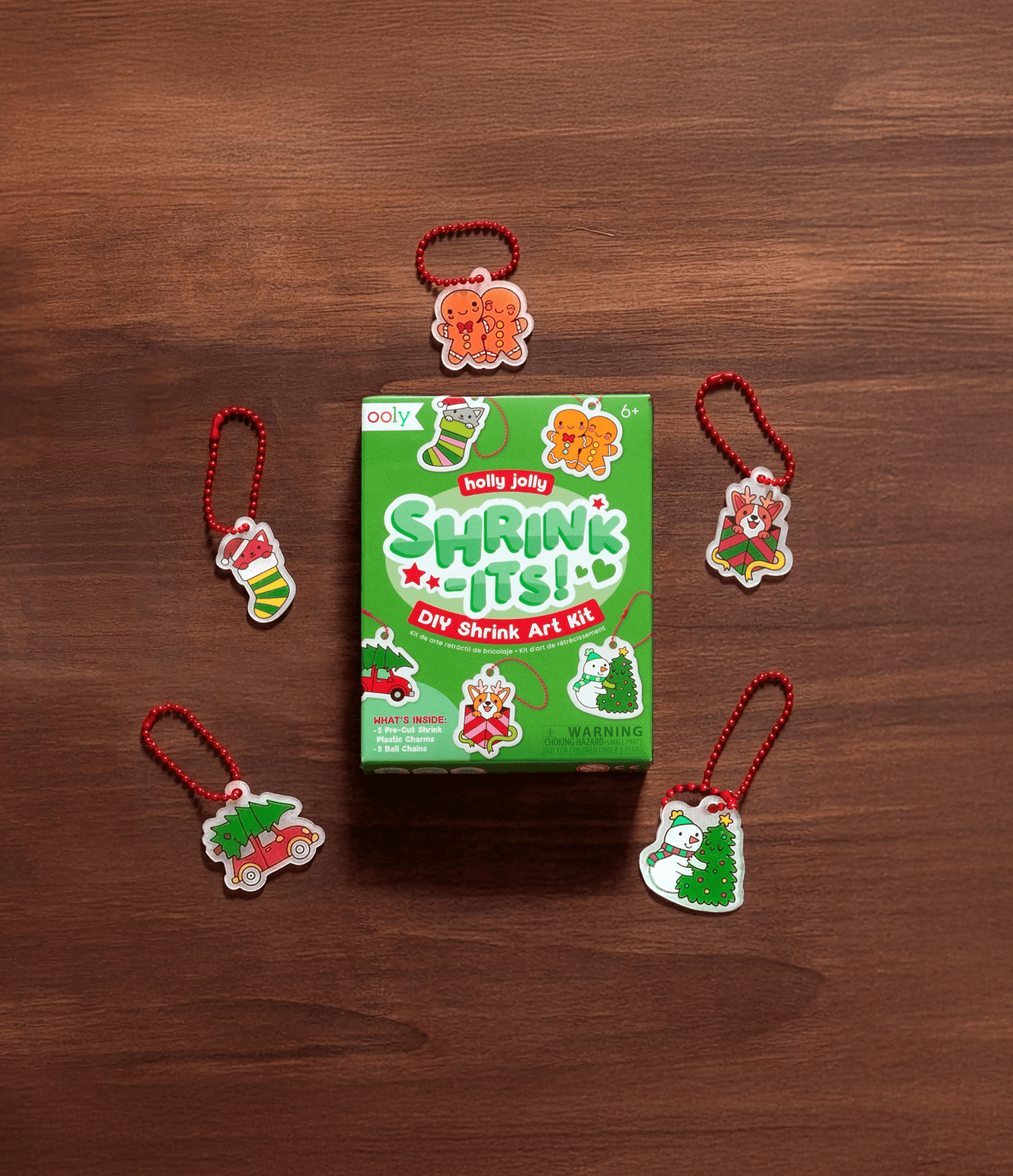 OOLY - Mini Shrink-Its! DIY Shrink Art Kit - Holly Jolly