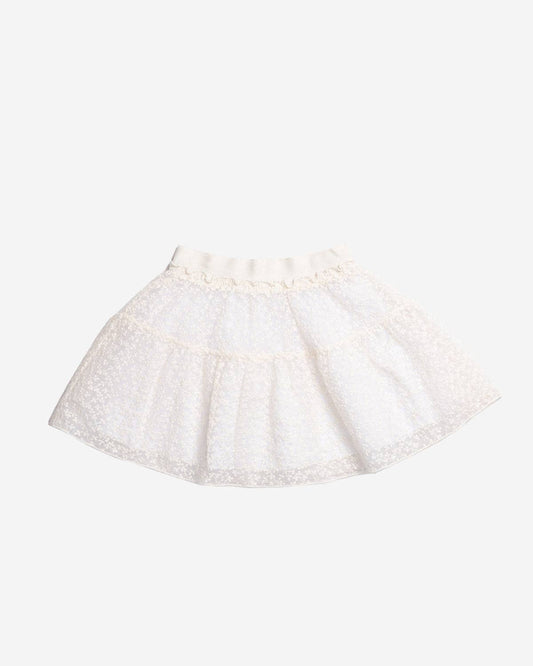 Petite Hailey - Maya Lace Skirt: Ivory / 2