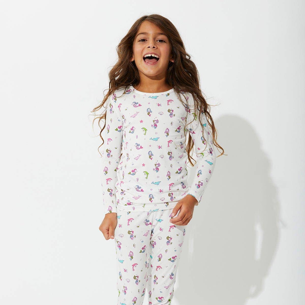 Bellabu Bear - Mermaid Bamboo Kids Pajamas: 3T