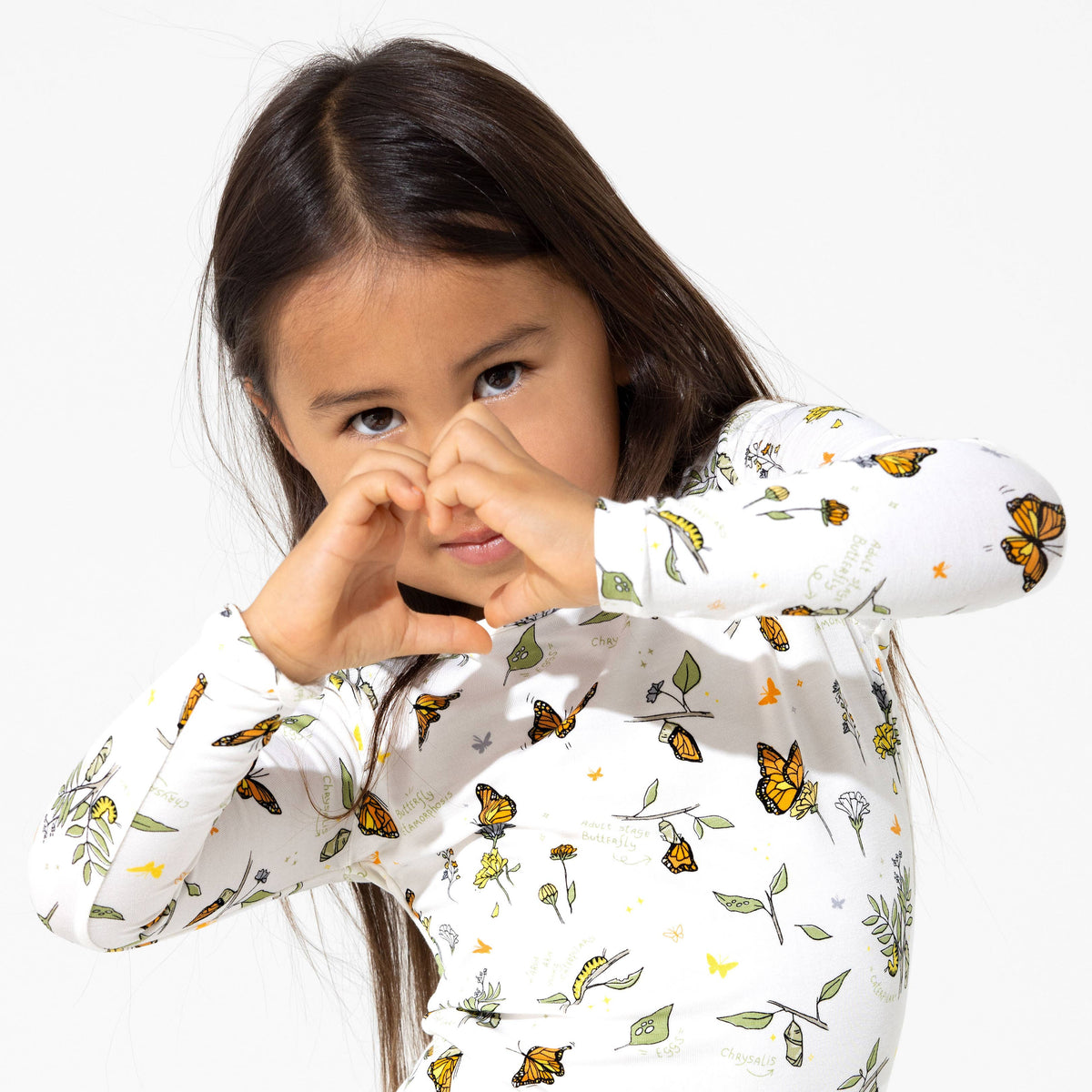 Bellabu Bear - Monarch Butterfly Bamboo Kids Pajamas: 3T