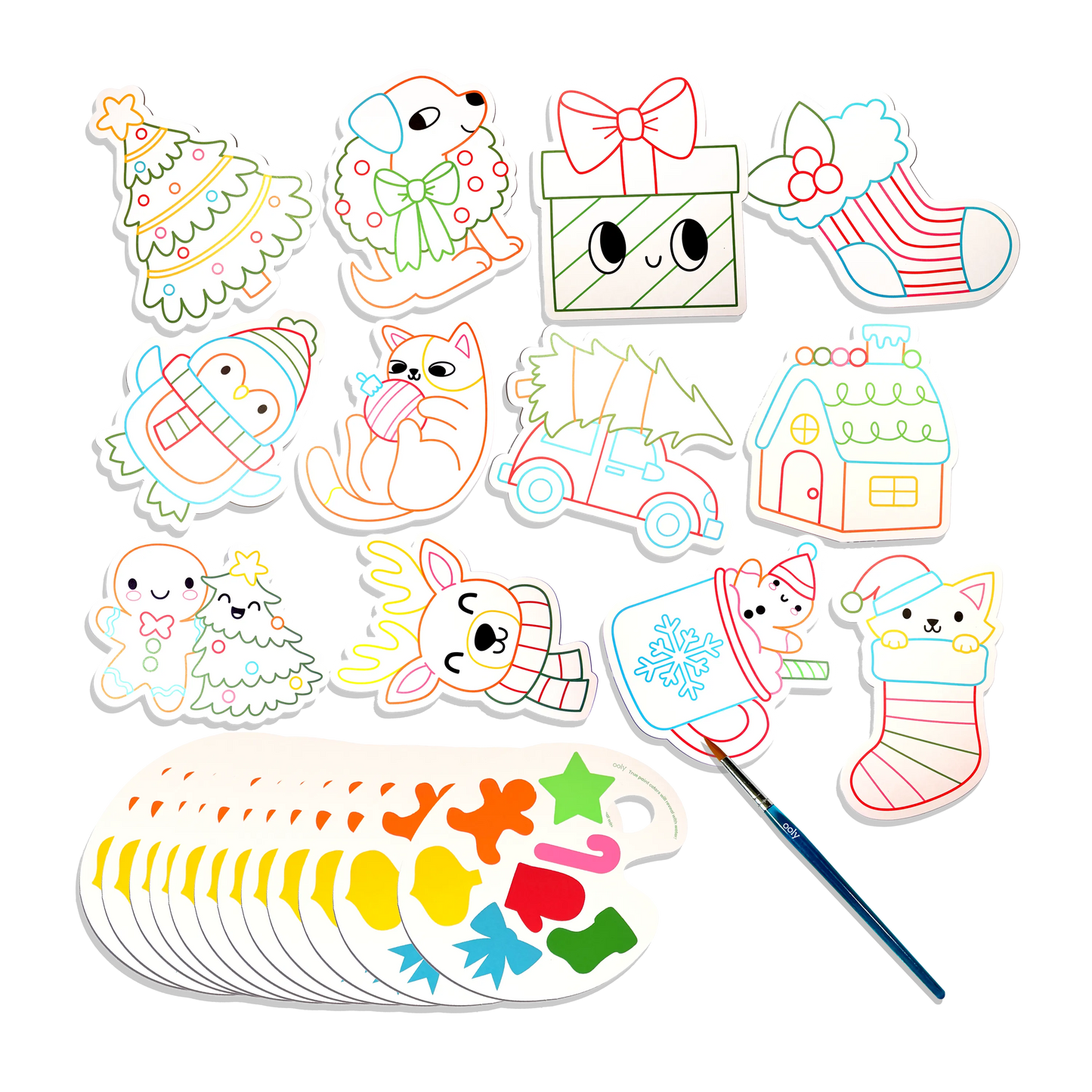 OOLY - Playful Painters Easy Watercolor Painting Kit - Merry & Bright