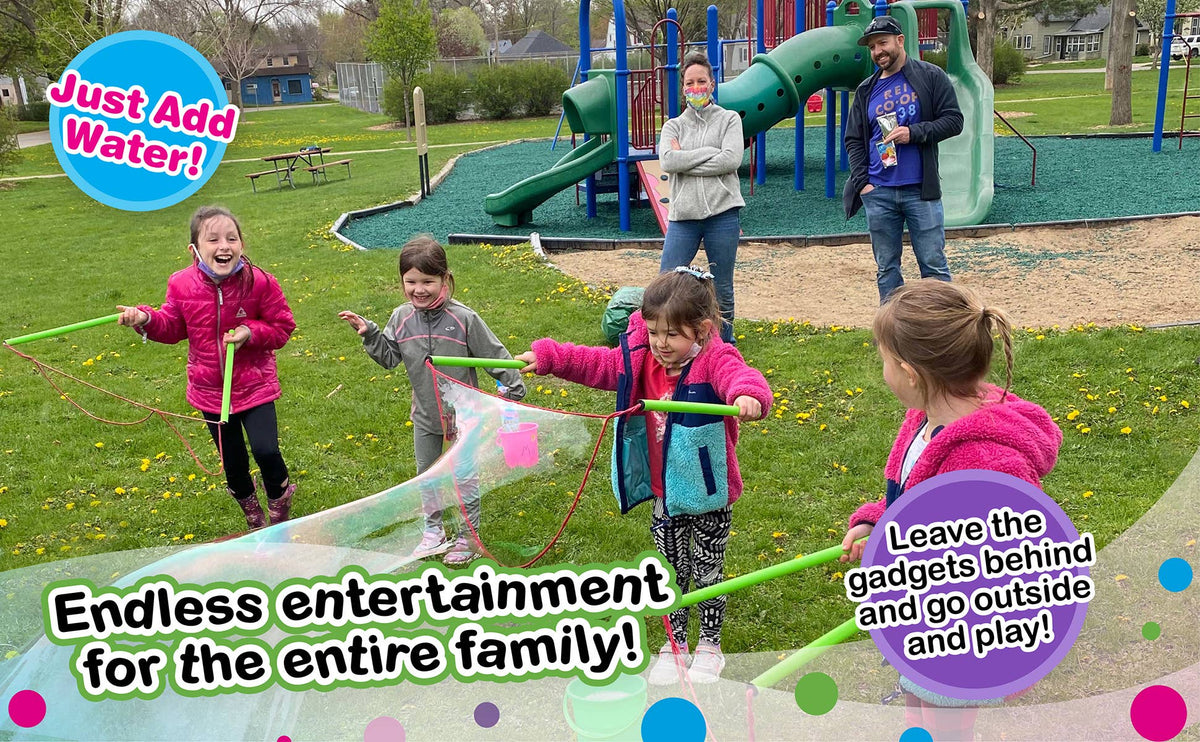 South Beach Bubbles - WOWmazing Giant Bubble Kit: Big Bubble Wands & Concentrate!