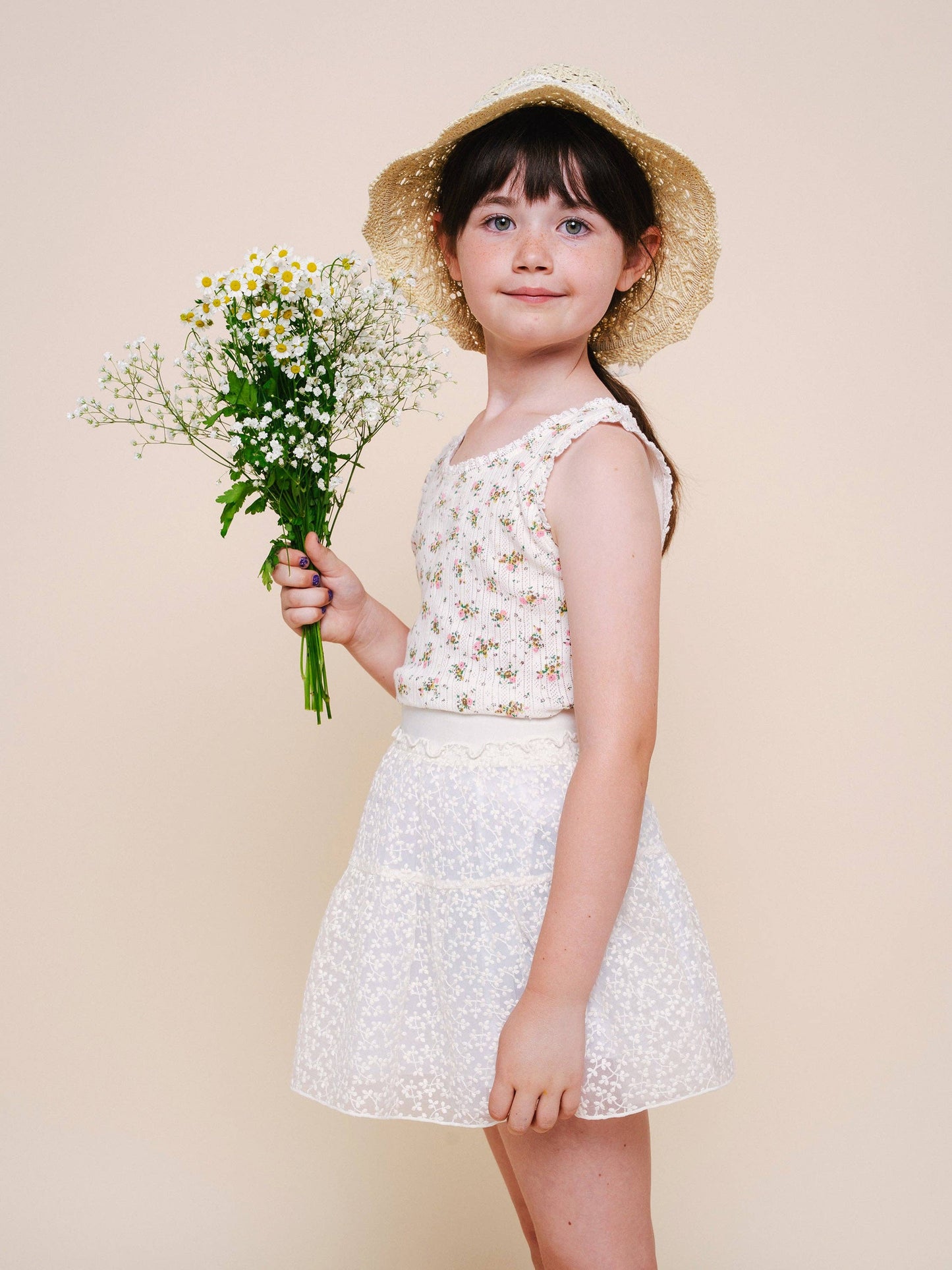 Petite Hailey - Maya Lace Skirt: Ivory / 2
