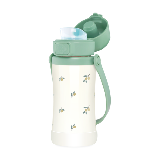 zezebaebae (Grosmimi and Cha&Mom) - Grosmimi Stainless Steel Tumbler - 10oz (300ml): Olive Pistachio