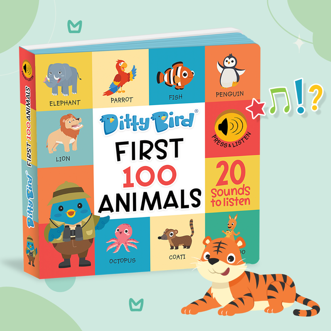 Ditty Bird - Ditty Bird Baby Book - Best toys - First 100 Animals