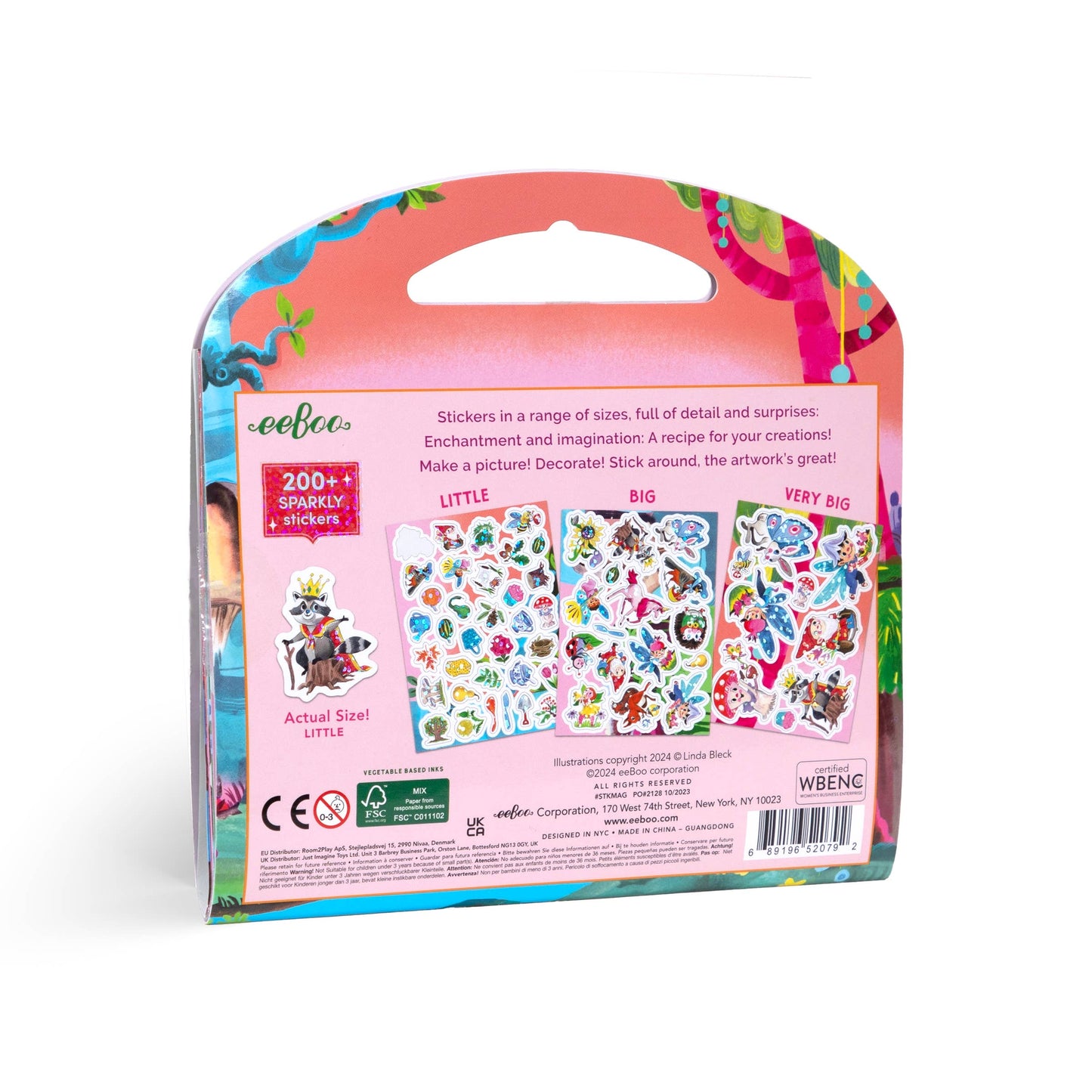 eeBoo - Magical Creatures Shiny Sticker Book
