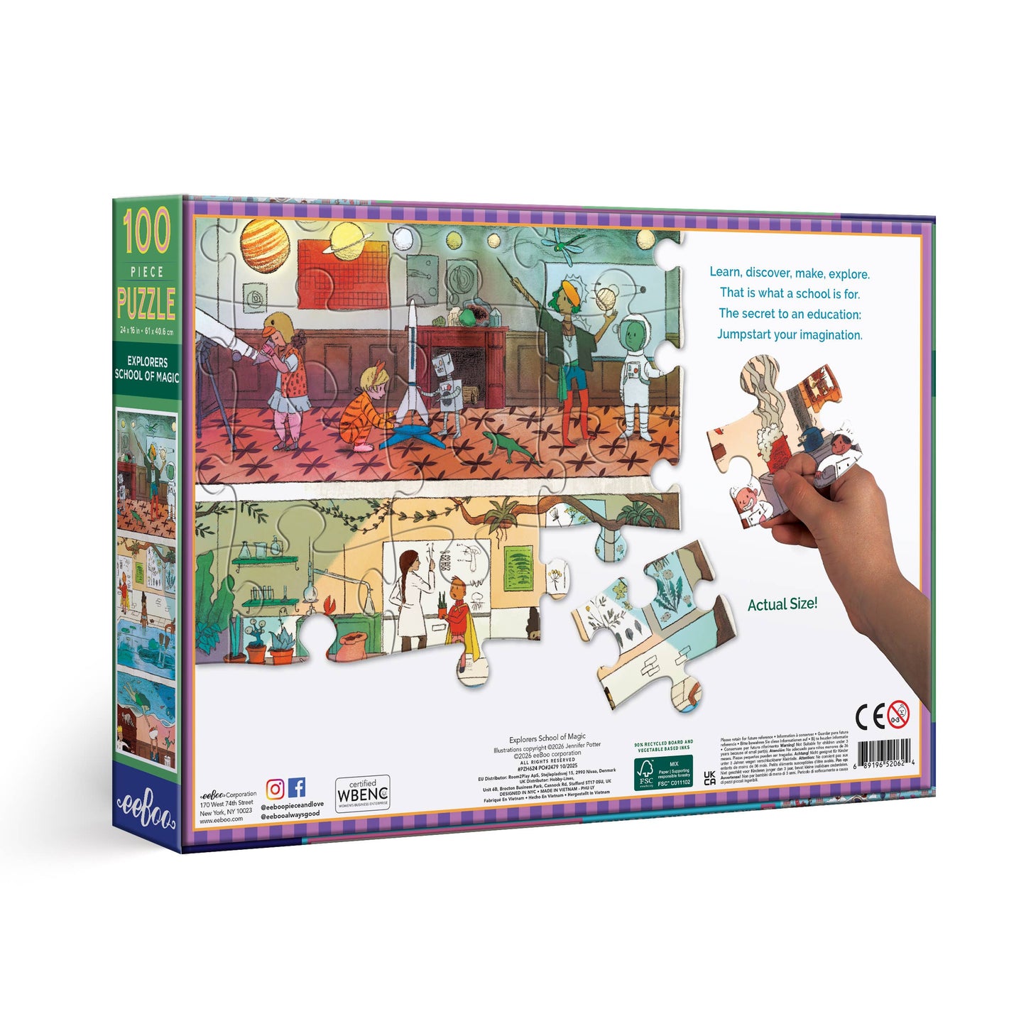 eeBoo - Explorers School of Magic 100 Piece Puzzle