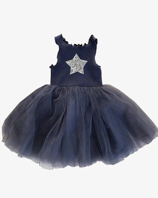 Petite Hailey - PH Star Tutu Dress : Charcoal / 4