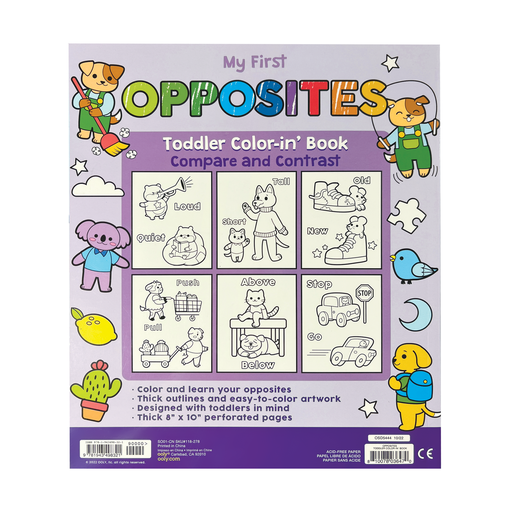 OOLY - Toddler Coloring Book - Opposites