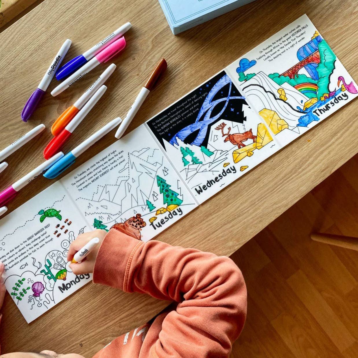HeyDoodle - Natural Wonders Tales - Reusable Coloring Book