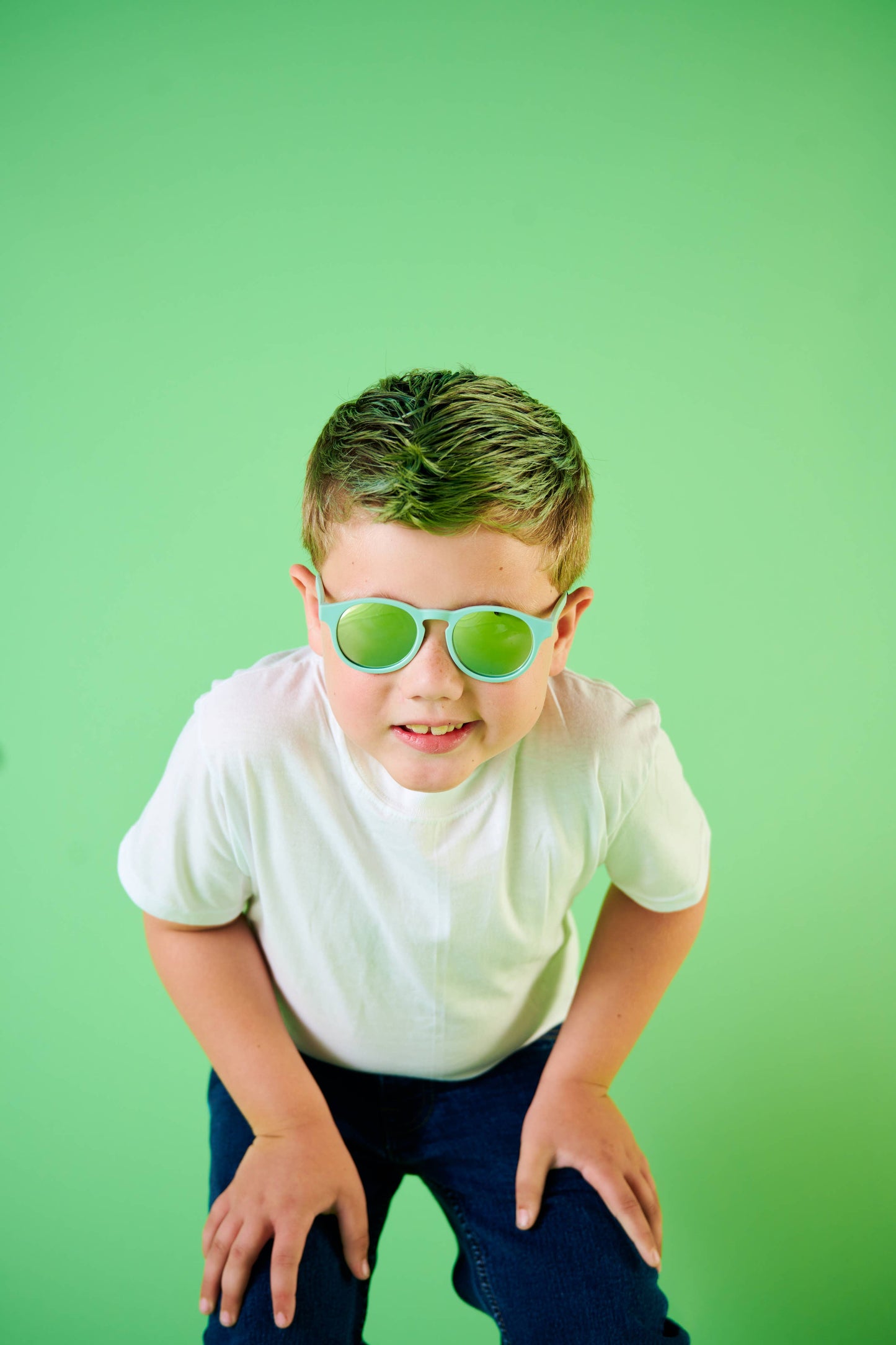 Babiators - Baby and Kids Polarized Keyhole Sunglasses: Ages 0-2 / Seafoam Blue | Seafoam Mirrored Lens