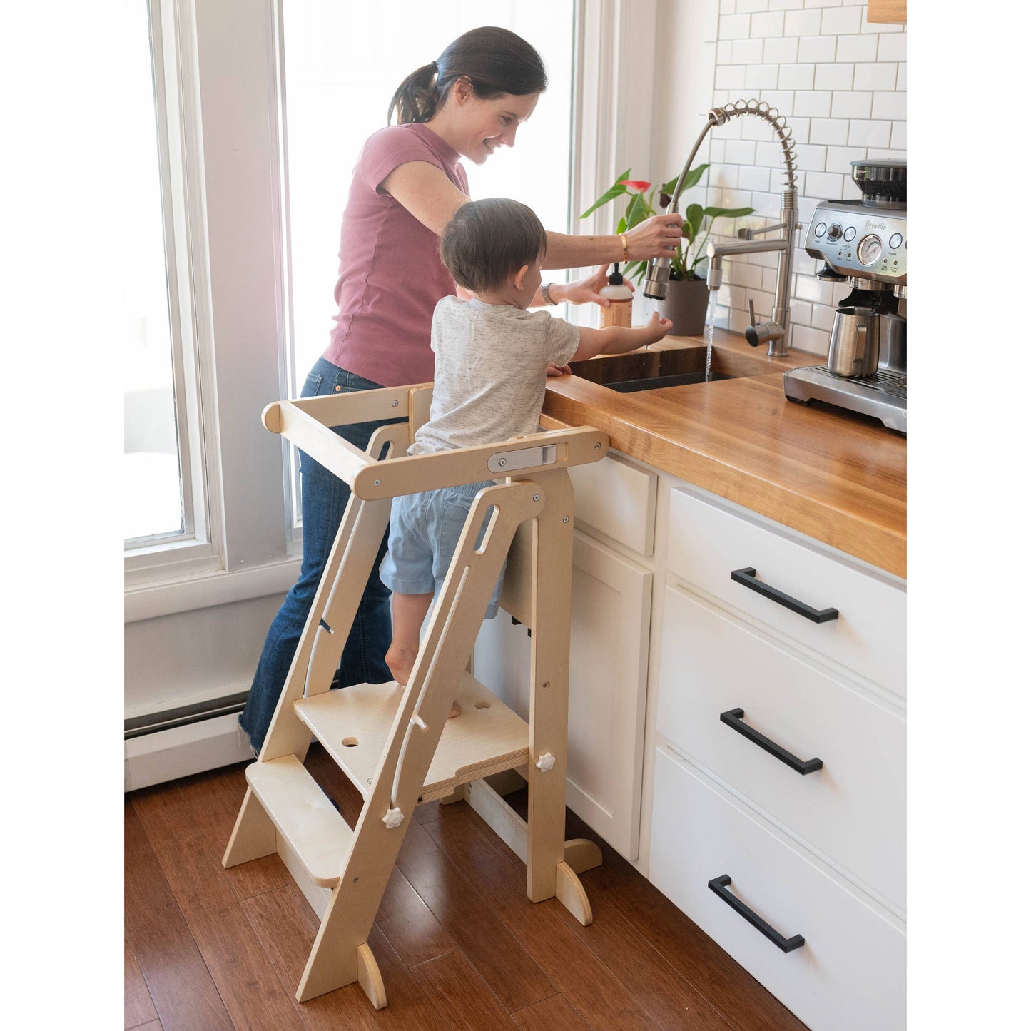 Little Partners - Learn 'N Fold Learning Tower® Toddler Tower: Natural