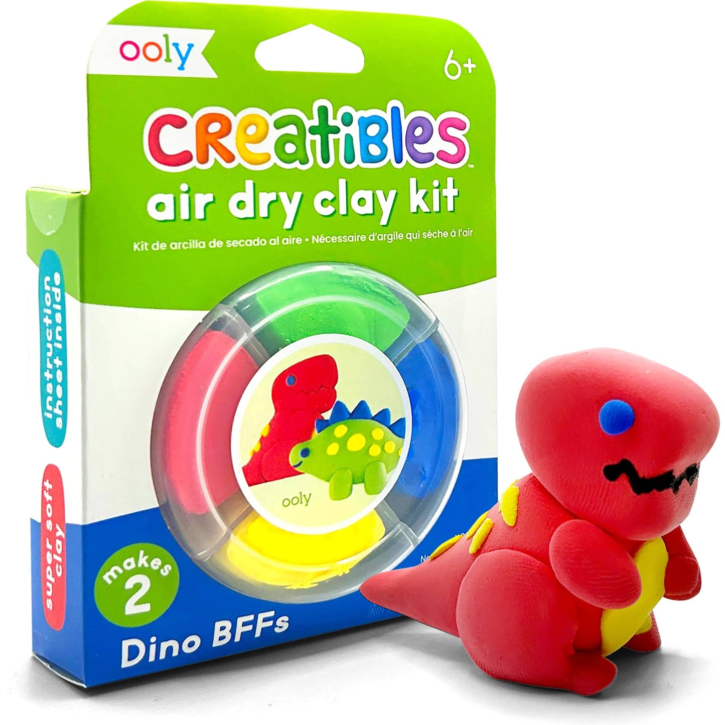 OOLY - Creatibles: Air Dry Clay BFFs Kit - Dino. Pals (Set of 4 Col