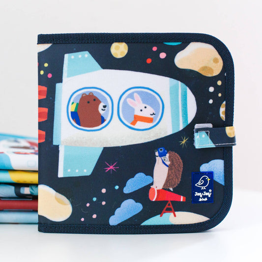 Jaq Jaq Bird - Spaceship Activity Dry Erase Book