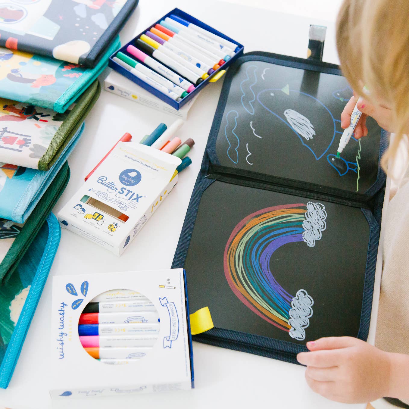 Jaq Jaq Bird - Train Activity Dry Erase Book