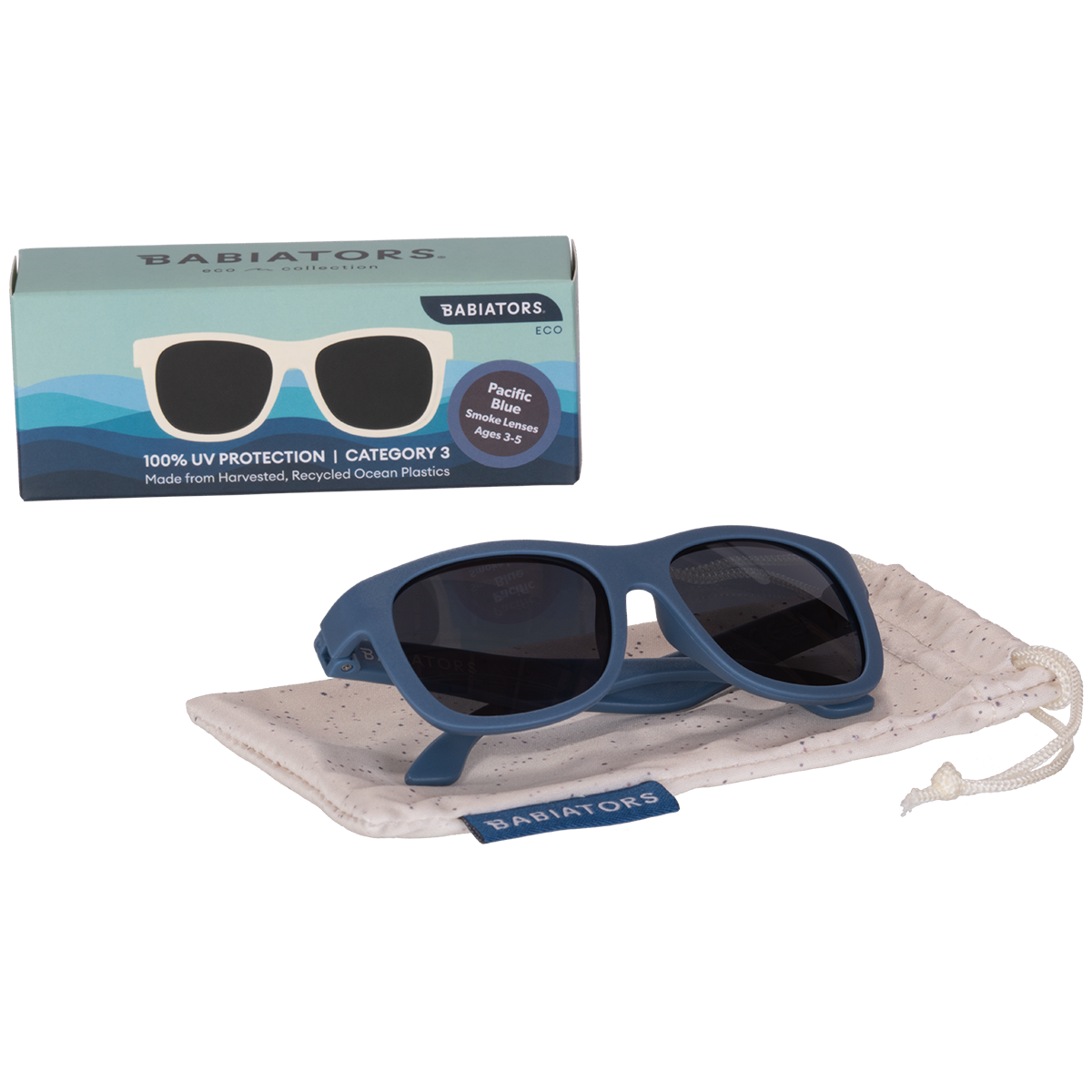 Babiators - Kids Eco Collection: Navigator Sunglasses in Pacific Blue: Ages 0-2