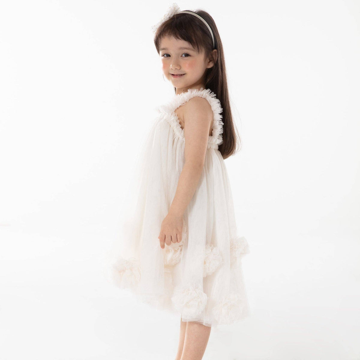 Petite Hailey - PomPom Tutu Dress: Pink / 1-2