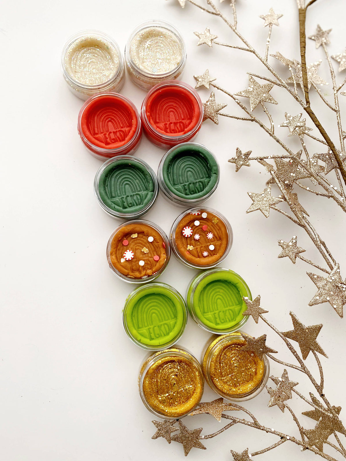 Earth Grown KidDoughs (KidDoughs by EGKD) - Holiday Mini KidDough Rainbow