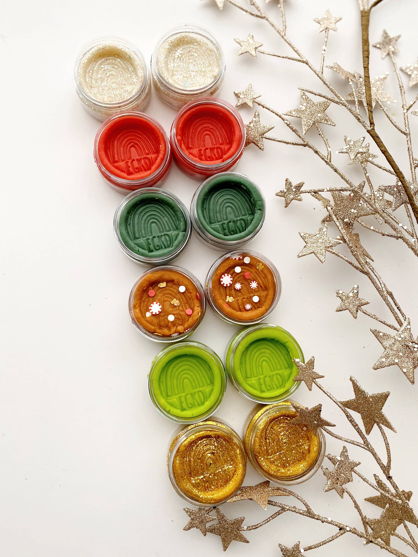 Earth Grown KidDoughs (KidDoughs by EGKD) - Holiday Mini KidDough Rainbow