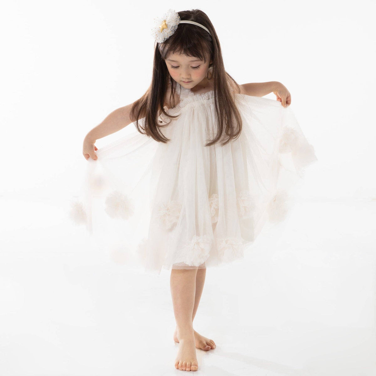 Petite Hailey - PomPom Tutu Dress: Pink / 1-2