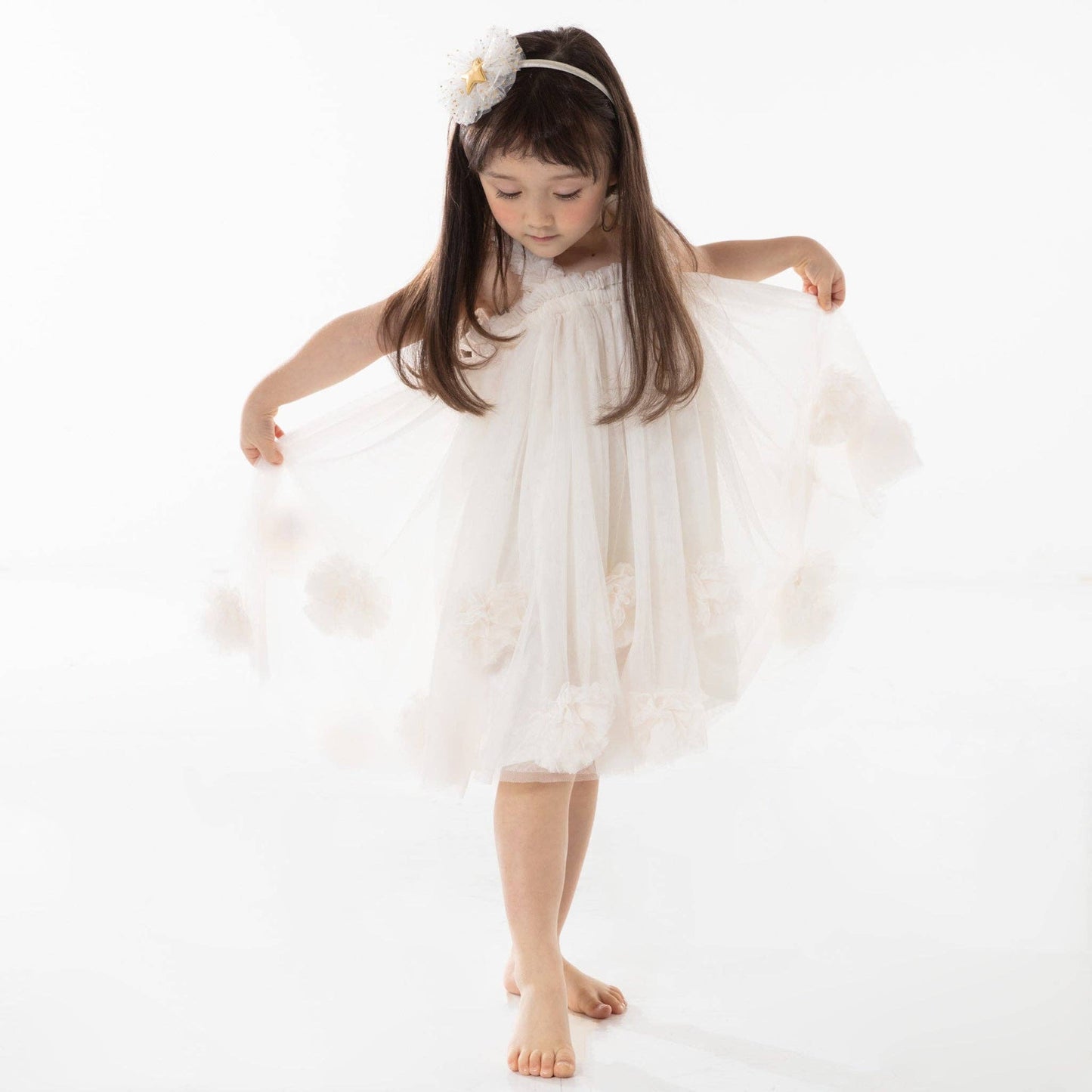 Petite Hailey - PomPom Tutu Dress: Pink / 1-2