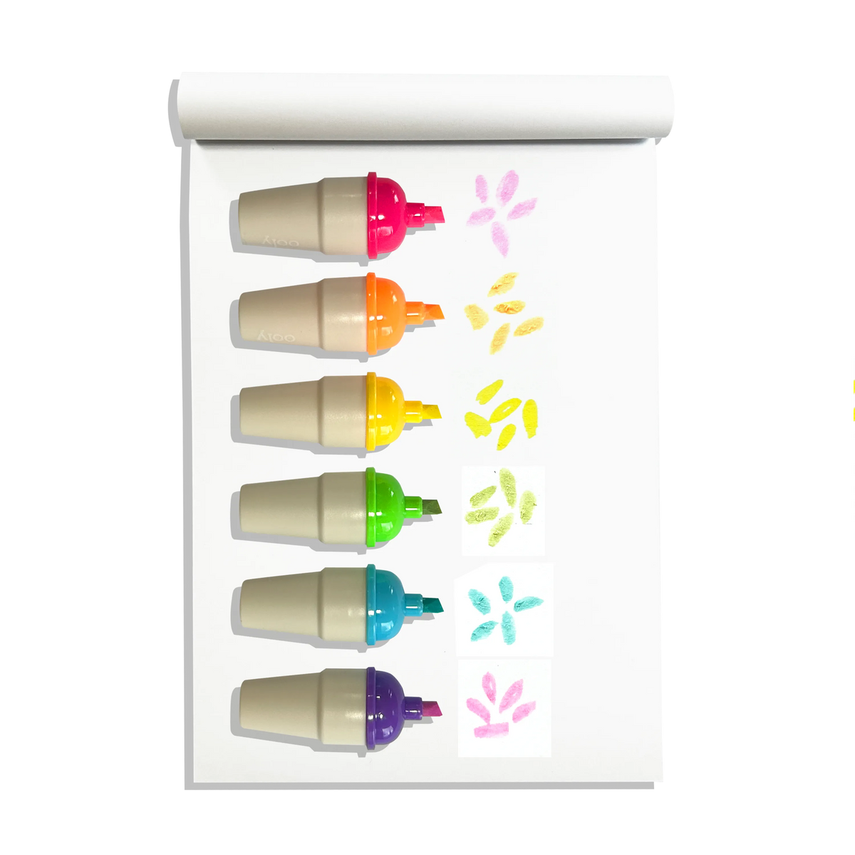 OOLY - Sweet Scoops: Neon Highlighters - Strawberry Scent (Set of 6