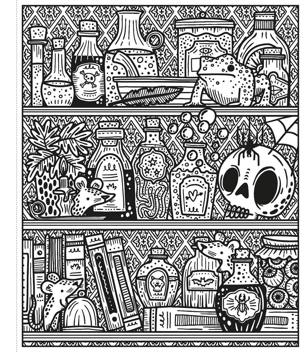 HarperCollins - Halloween Magic Painting Book : Usborne