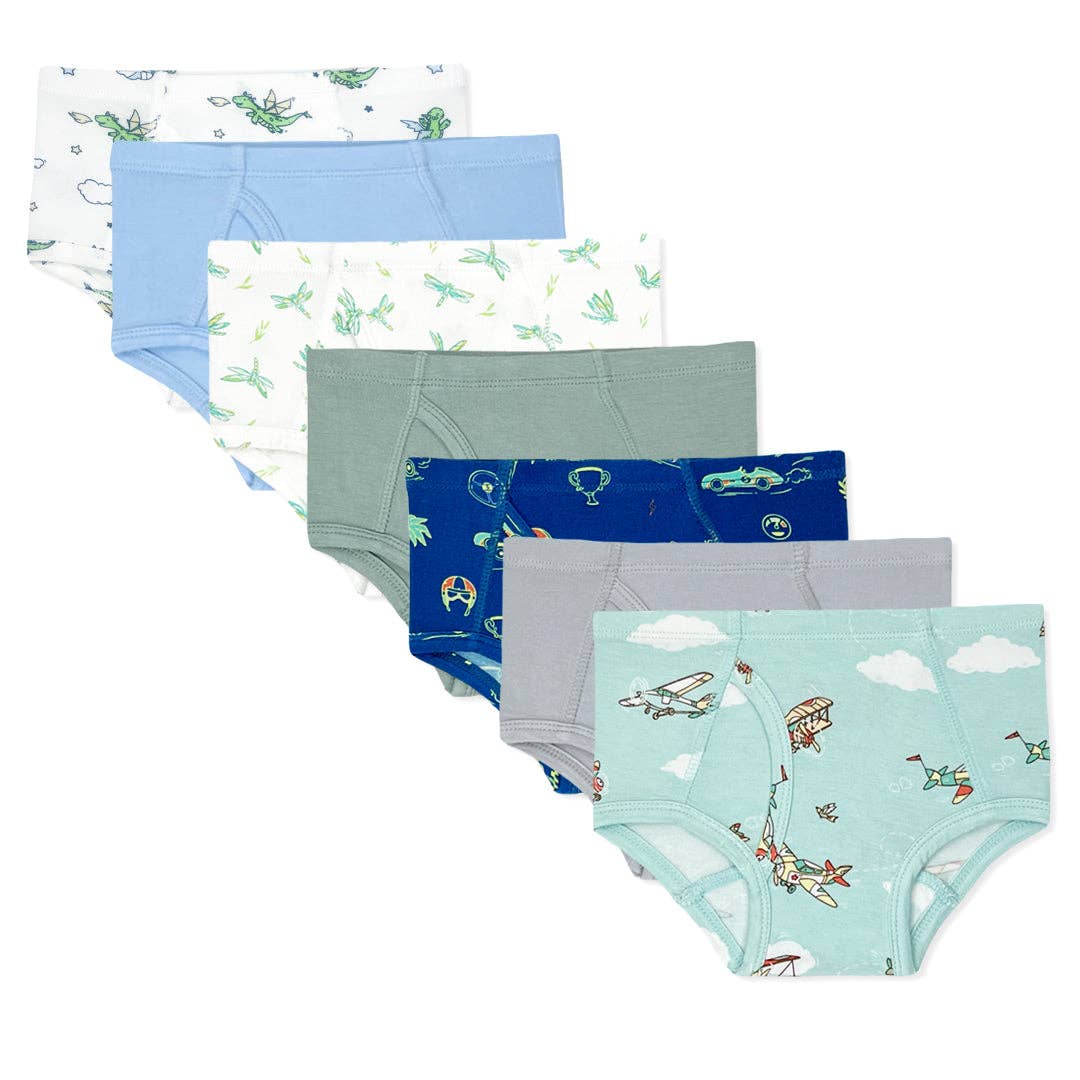 Bellabu Bear - Boy's Bamboo Underwear 7-Pack: 6/7Y