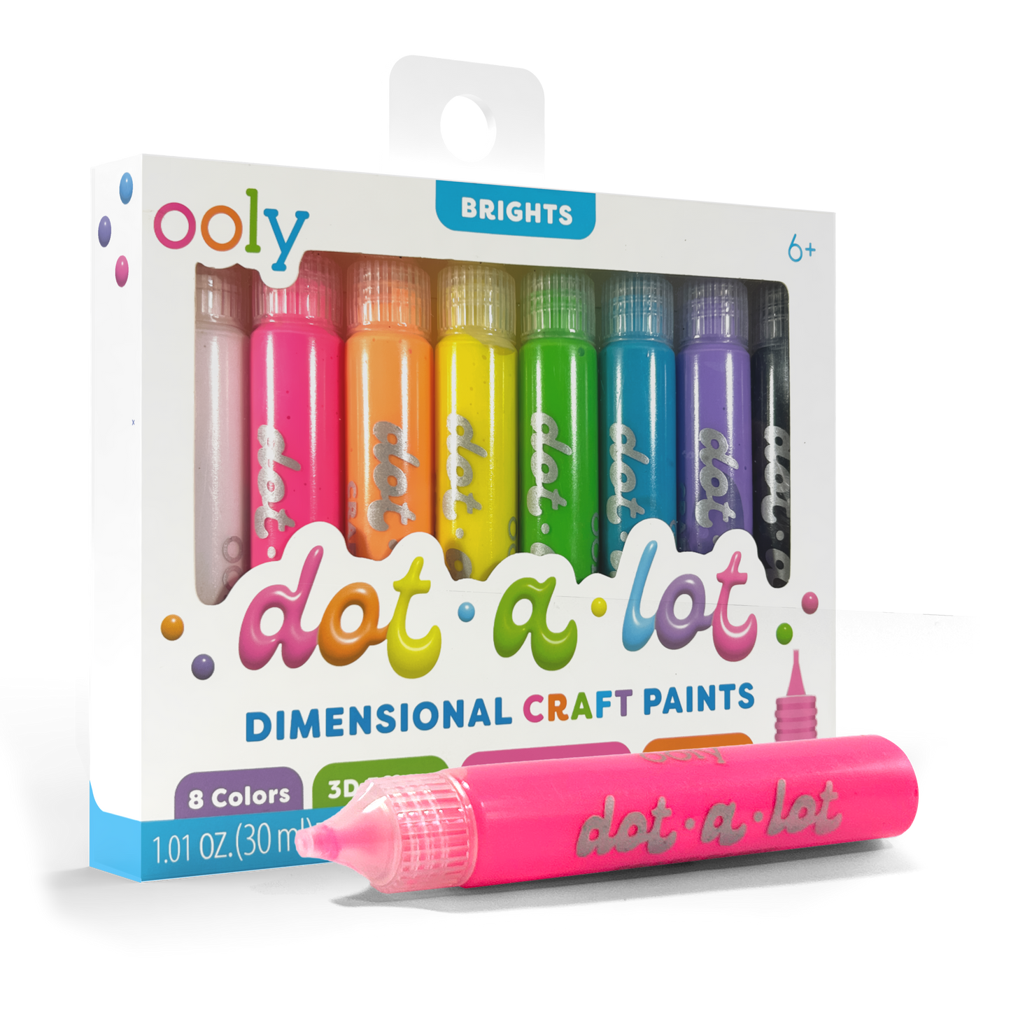 OOLY - Dot-A-Lot: Dimensional Craft Paint - Bright (Set of 8)