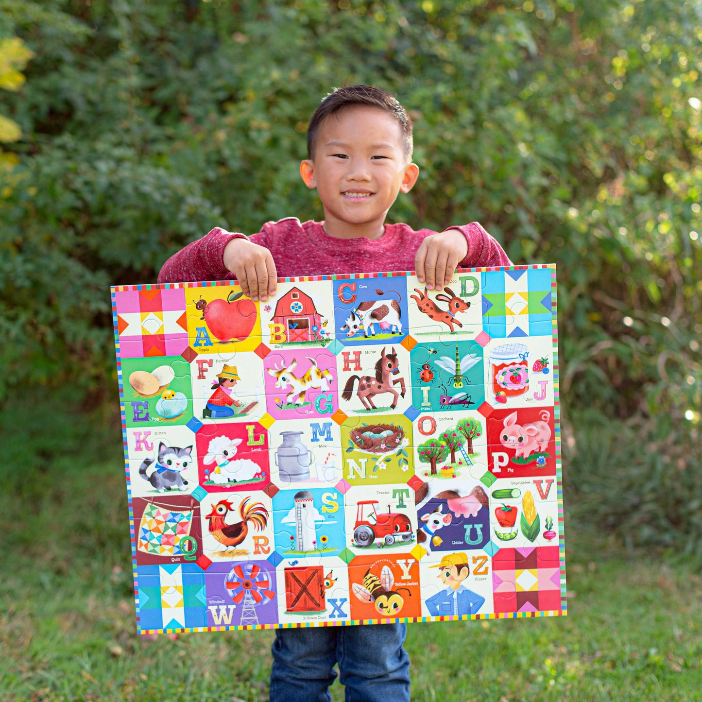 eeBoo - My Farm Alphabet 36 Piece Giant Puzzle