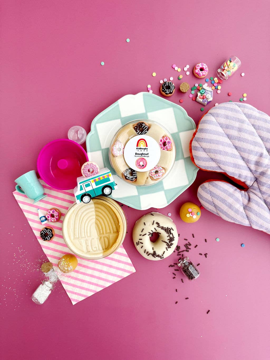 Earth Grown KidDoughs (KidDoughs by EGKD) - Doughnut Shoppe KidDough Play Kit