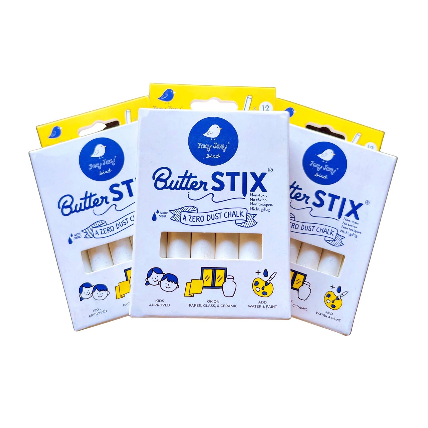 Jaq Jaq Bird - ButterStix® Dustless Cream Chalk,Christmas Stocking Stuffer