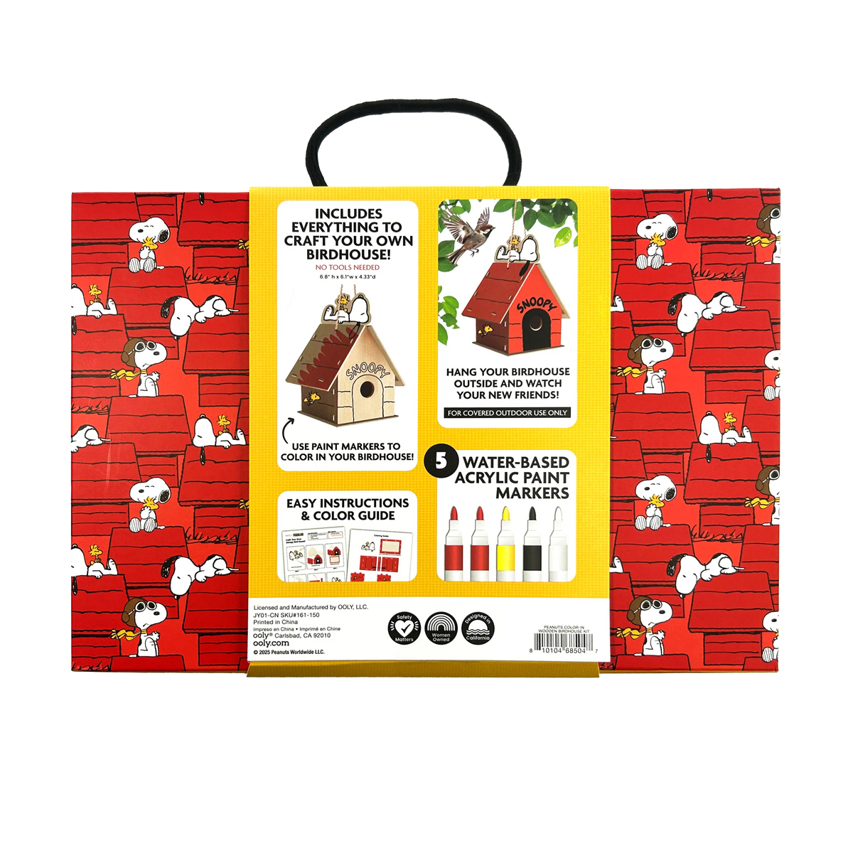 OOLY - OOLY x Peanuts: Color-in' Wooden Birdhouse Kit