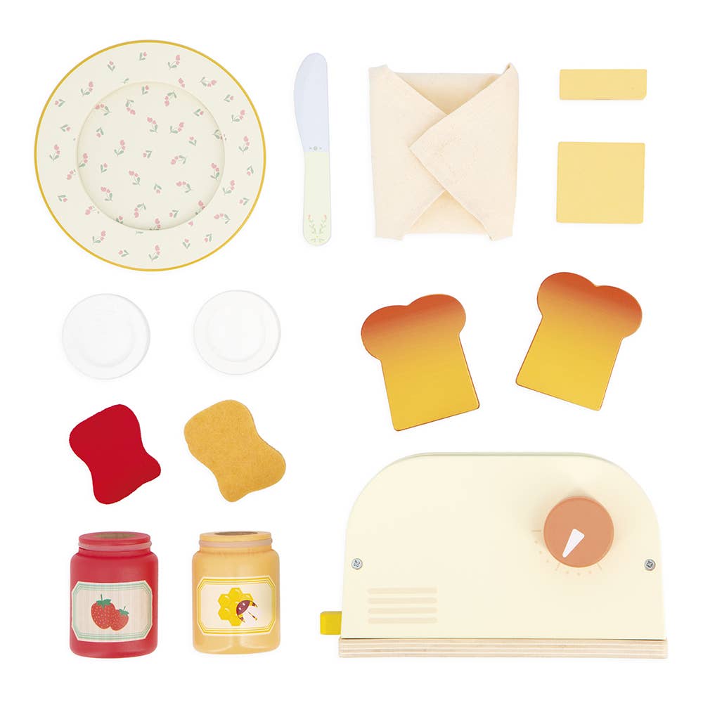 Janod - Cottage Chic Toaster Breakfast Set
