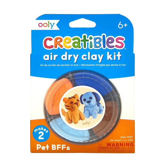 OOLY - Creatibles: Air Dry Clay BFFs Kit - Pet Pals (Set of 4 Color