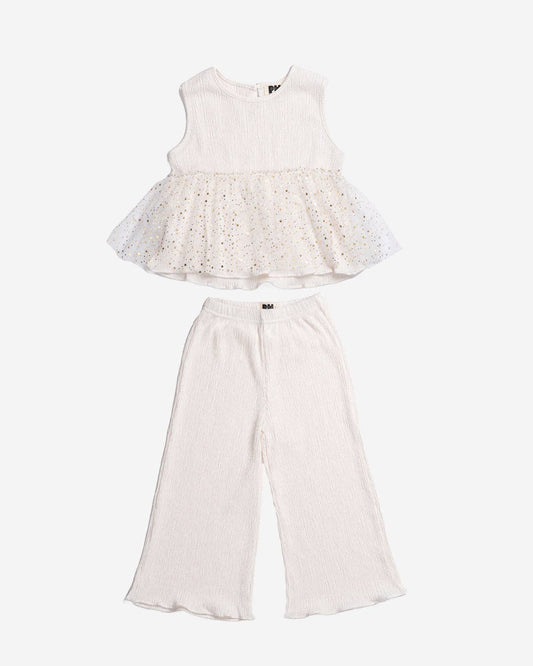 Petite Hailey - Elise Pleats Set: Ivory / 5