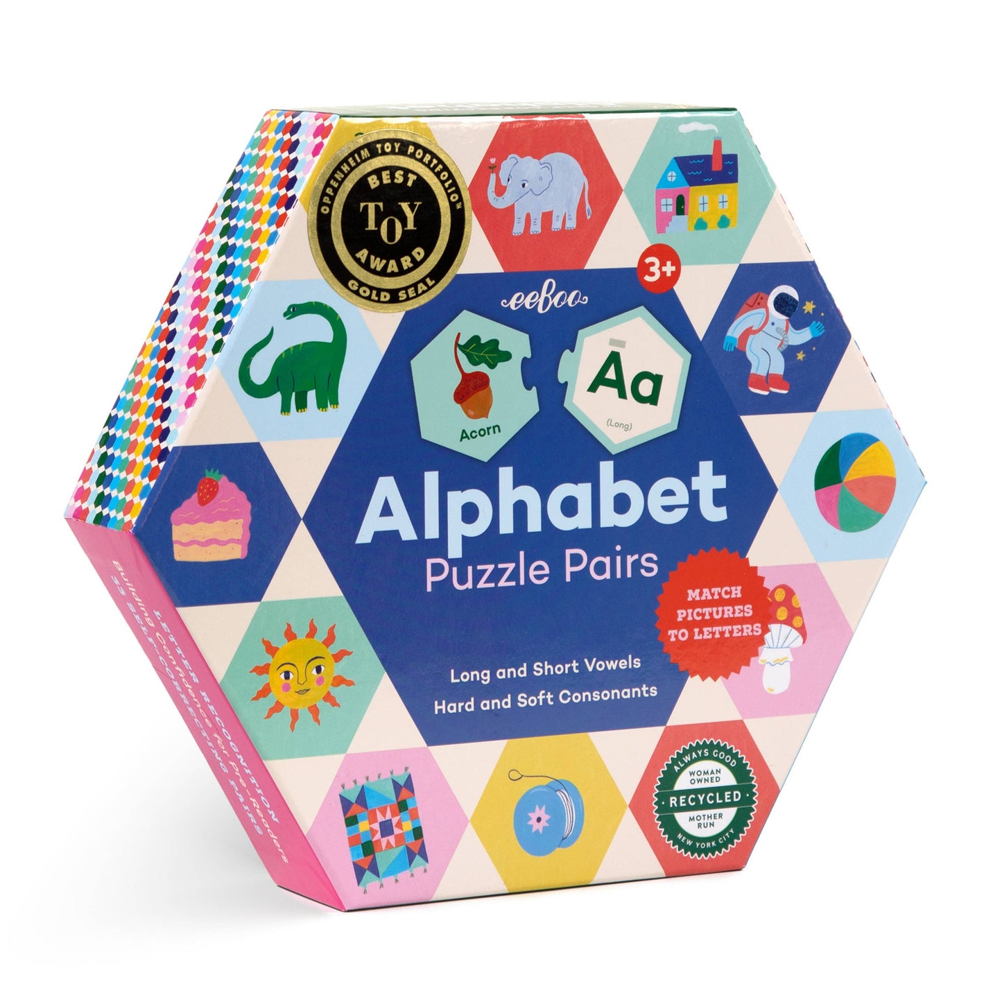 eeBoo - Alphabet Hexagon Puzzle Pairs