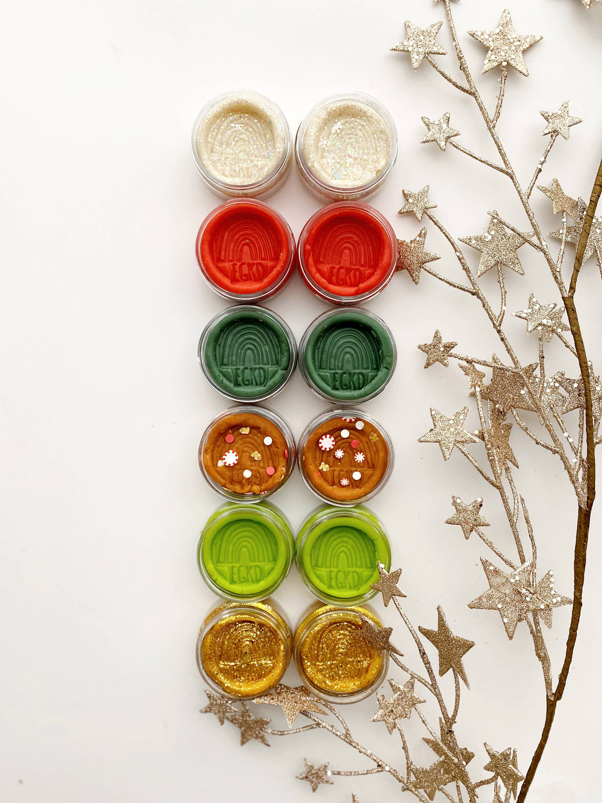 Earth Grown KidDoughs (KidDoughs by EGKD) - Holiday Mini KidDough Rainbow