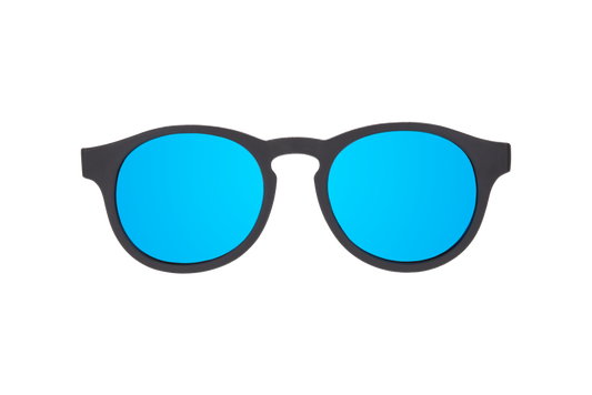 Babiators - Jet Black w/ Cobalt Blue Lens  Polarized Keyhole Sunglasses: Ages 6+