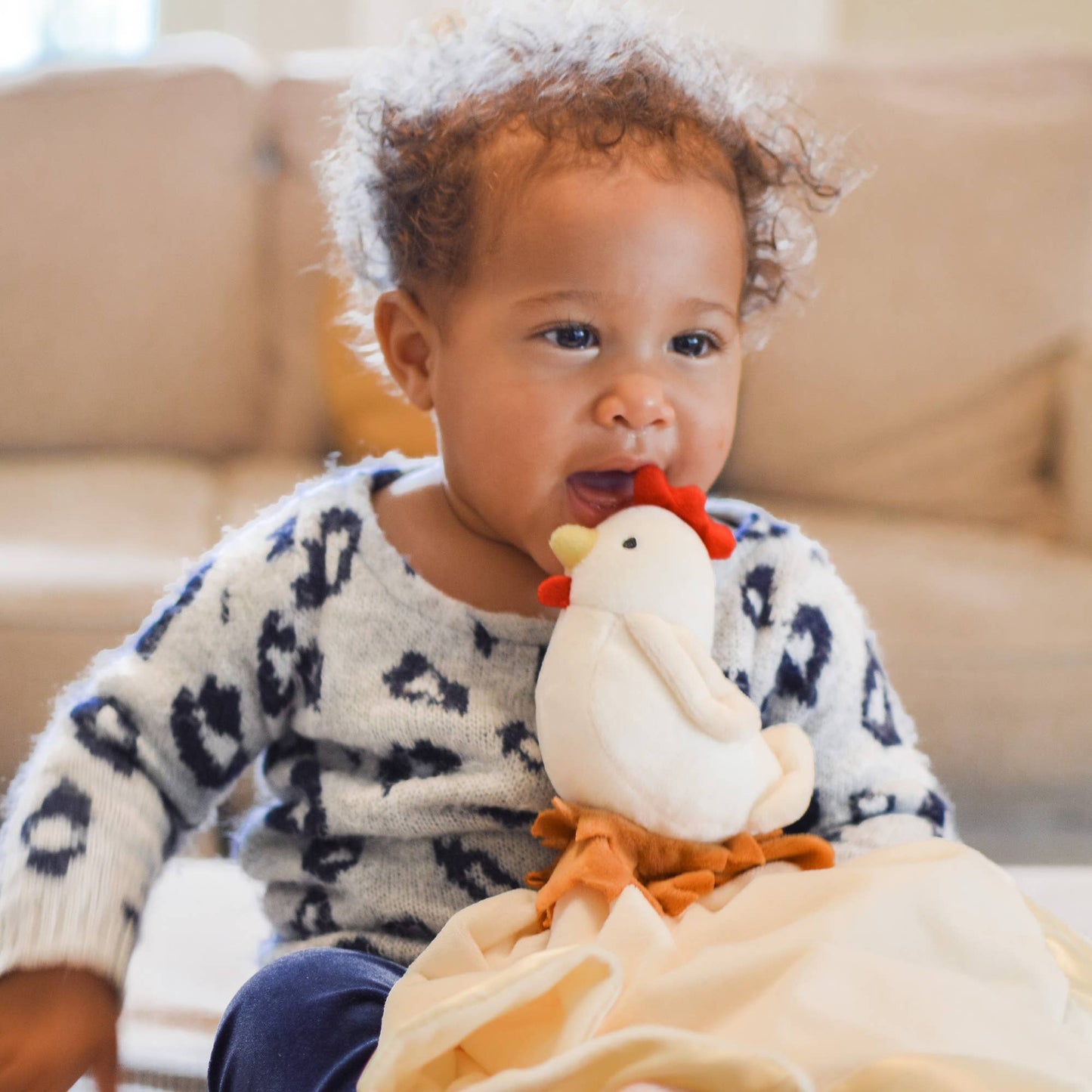 Yikes Twins - Chicken Lovey security blanket for travel and bedtime