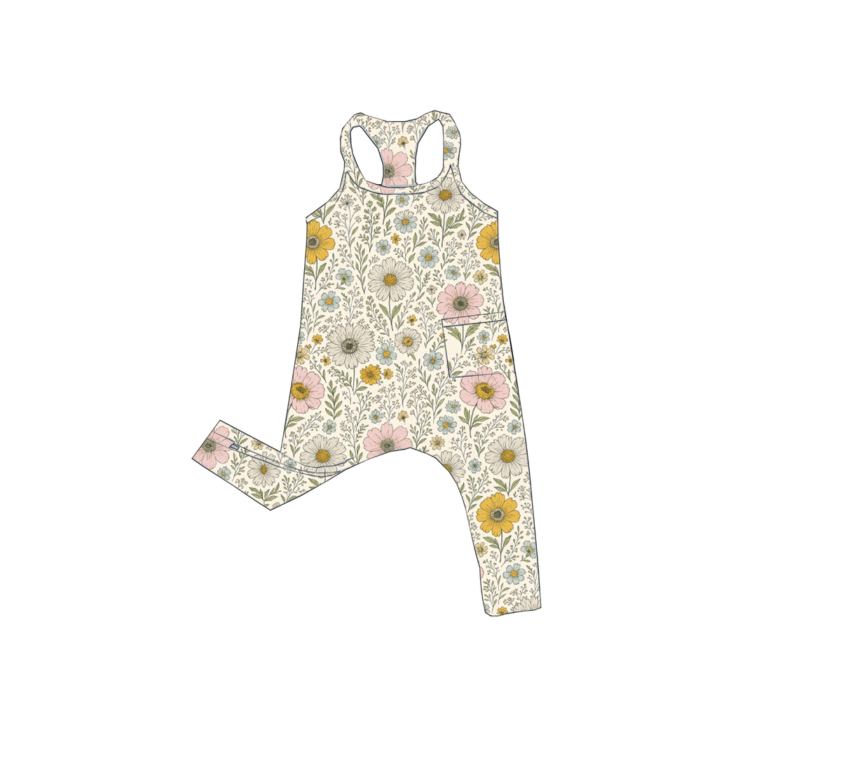 gunamuna - SS26 COTTON TANK ROMPER  : Baseball goose / 2T