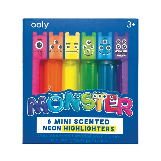 OOLY - Monster: Mini Scented Neon Highlighters (Display of 24 Units