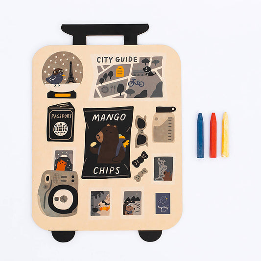 Jaq Jaq Bird - Jumbo Suitcase Paper Coloring Book